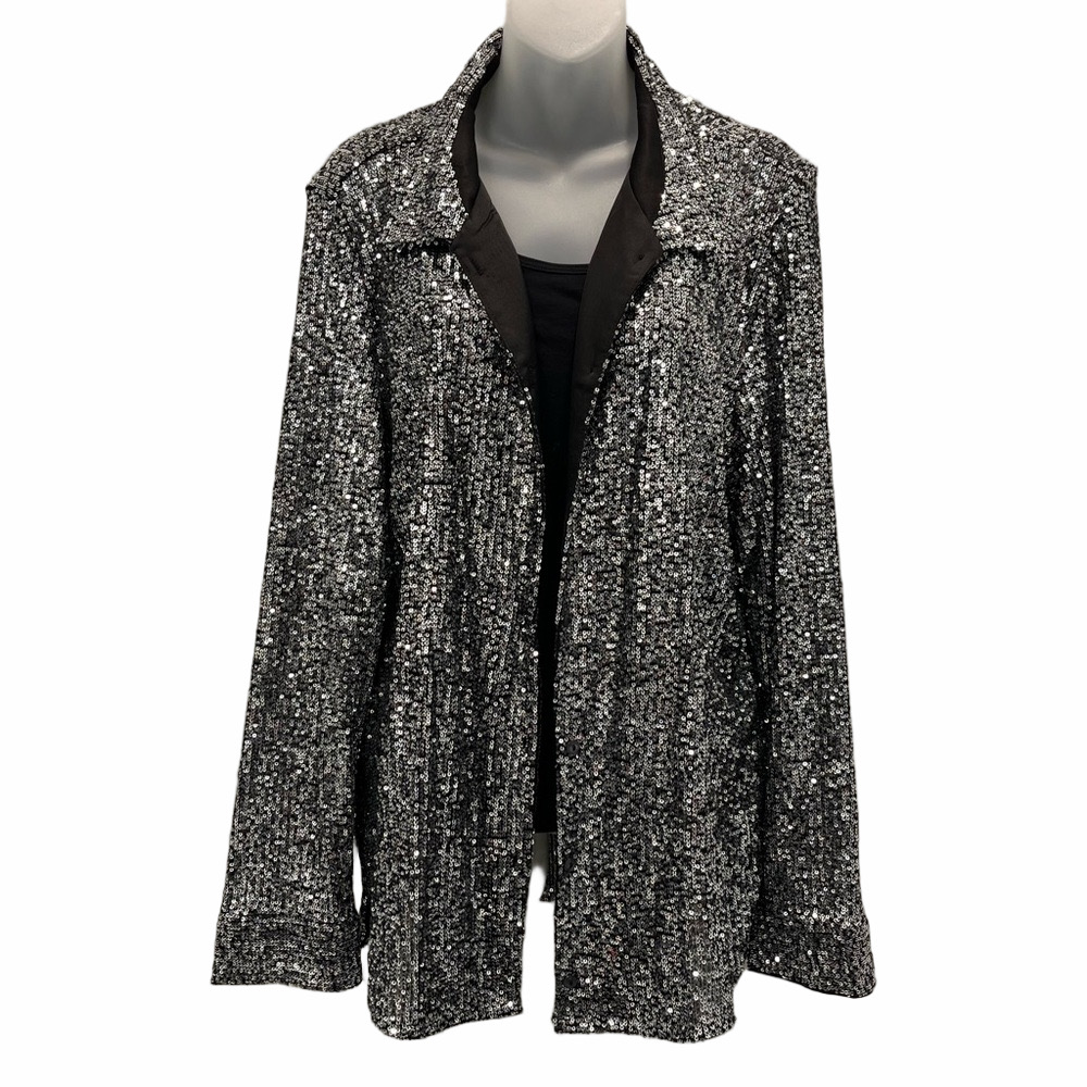 Sequin Silver Button Jacket